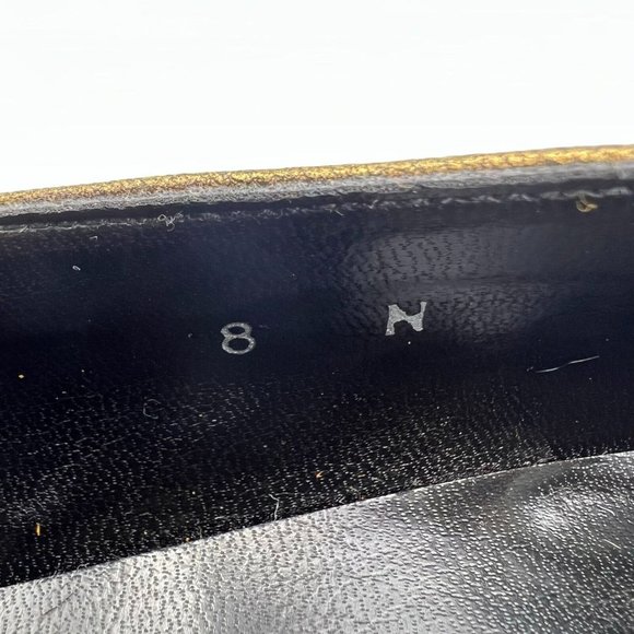 Coup d'etat Pumps 8 Gold 2.5 inch Heel Bow Flower Embellishment - Picture 7 of 8